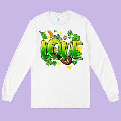 Love St. Patrick's Day Long Sleeve Tee Designed By Howdyjamesfarm