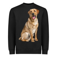 Black Labrador Retriever llustrations Heavyweight Sweatshirt - LillyAllenDesigns