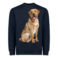Navy Labrador Retriever llustrations Heavyweight Sweatshirt - LillyAllenDesigns