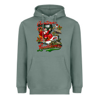Sage louisiana christmas with  afro santa Heavyweight Hoodie - BarkalooDesign