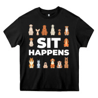 Black Dog Funny S It Happens Pet Sitting Design Heavy Core Tee - trangStudio