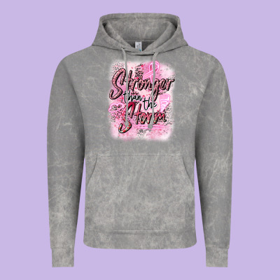 Stronger Than The Storm Vintage Hoodie Designed By Cowgirlartshop