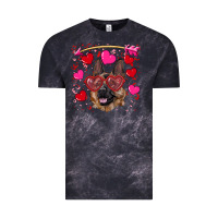 Cloud Black valentine's german shepherd Vintage Tee - RanaPortraitStore
