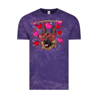 Cloud Purple valentine's german shepherd Vintage Tee - RanaPortraitStore
