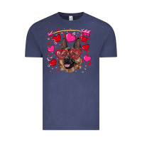 Vintage Denim valentine's german shepherd Vintage Tee - RanaPortraitStore