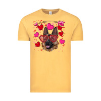 Vintage Mustard valentine's german shepherd Vintage Tee - RanaPortraitStore