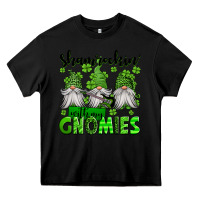 Black shamrockin' with my gnomies st patrick's day Heavy Core Tee - Jasminsmagicworld