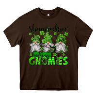 Chocolate Brown shamrockin' with my gnomies st patrick's day Heavy Core Tee - Jasminsmagicworld