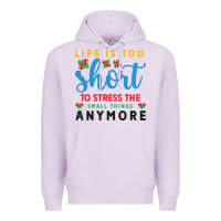 Lilac life is too to stress the small things anymo Premium Hoodie - CowhideDigitalArt