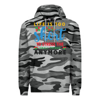 Slate Camo life is too to stress the small things anymo Premium Hoodie - CowhideDigitalArt
