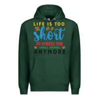 Sports Green life is too to stress the small things anymo Premium Hoodie - CowhideDigitalArt