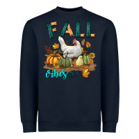 Navy Fall Vibes Chicken Heavyweight Sweatshirt - LillyAllenDesigns