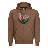 Chestnut arizona fishhook cactus Zipper Hoodie - LillyAllenDesigns