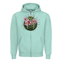 Seafoam arizona fishhook cactus Zipper Hoodie - LillyAllenDesigns