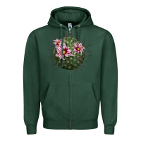 Sports Green arizona fishhook cactus Zipper Hoodie - LillyAllenDesigns