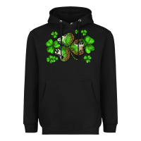Black st. patricks day shamrocks Heavyweight Hoodie - BarkalooDesign