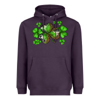 Plum st. patricks day shamrocks Heavyweight Hoodie - BarkalooDesign