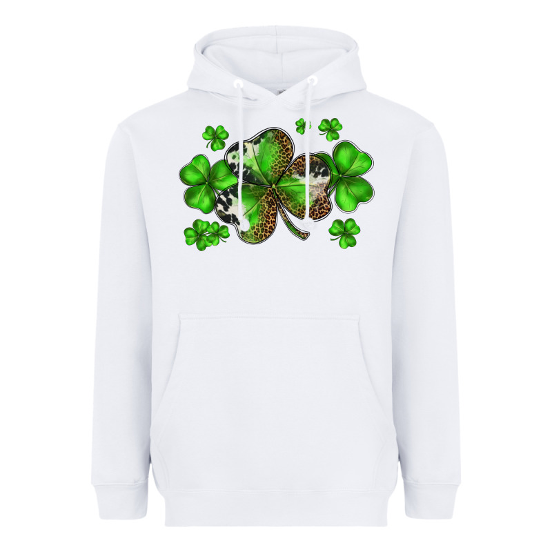 St. Patricks Day Shamrocks Heavyweight Hoodie by BarkalooDesign | Teevron
