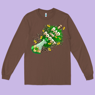 Bad And Boozy Long Sleeve Tee Designed By Cowgirlartshop