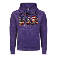 Cloud Purple god bless the usa Vintage Hoodie - CowGirlArtShop