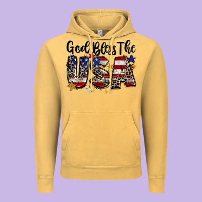 God Bless The Usa Vintage Hoodie Designed By Cowgirlartshop