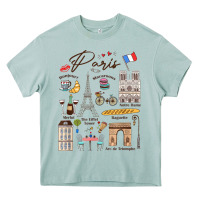 Arona paris bonjour eiffel tower paris lover paris traveling vacay Heavy Core Tee - trangStudio