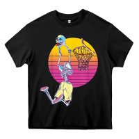 Black basketball player halloween pumpkin skeletons kids boys Heavy Core Tee - trangStudio