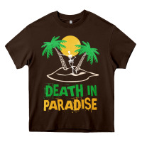 Chocolate Brown Death in Paradise - gift idea Heavy Core Tee - trangStudio