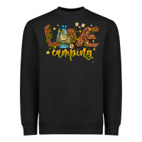 Black Love Camping Heavyweight Sweatshirt - CowhideDigitalArt