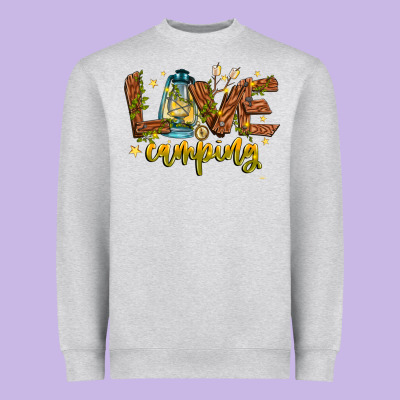 Love Camping Heavyweight Sweatshirt Designed By Cowhidedigitalart