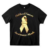 Black childhood cancer awareness children cure kids Heavy Core Tee - DesignPulse