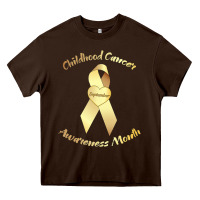 Chocolate Brown childhood cancer awareness children cure kids Heavy Core Tee - DesignPulse