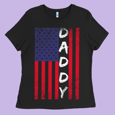 Daddy American Flag Ladies Tee Designed By Bettercallsaul