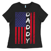 Black Daddy American Flag Ladies Tee - Bettercallsaul