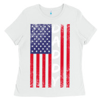 White Daddy American Flag Ladies Tee - Bettercallsaul