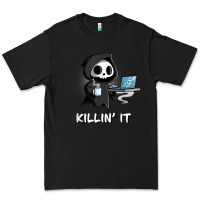 Black killin' it shirt funny grim reaper halloween sarcasm Premium Tee - trangStudio