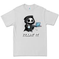 Dove Grey killin' it shirt funny grim reaper halloween sarcasm Premium Tee - trangStudio