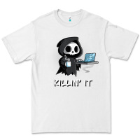 White killin' it shirt funny grim reaper halloween sarcasm Premium Tee - trangStudio