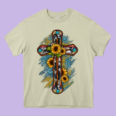 Cross Heavy Core Tee Designed By Jahusdesignshop