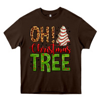 Chocolate Brown oh Christmas tree cake Heavy Core Tee - Jasminsmagicworld
