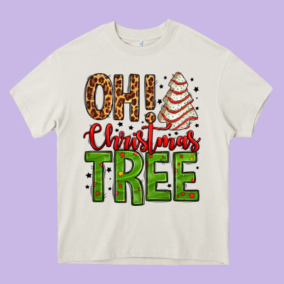 Oh Christmas Tree Cake Heavy Core Tee Designed By Jasminsmagicworld
