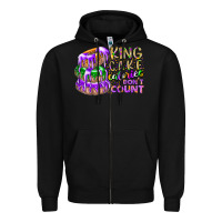 Black king cake calories dont count Zipper Hoodie - RacoonDesign