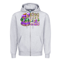 Heather Grey king cake calories dont count Zipper Hoodie - RacoonDesign