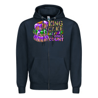 Navy king cake calories dont count Zipper Hoodie - RacoonDesign
