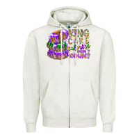 Oatmeal Heather king cake calories dont count Zipper Hoodie - RacoonDesign