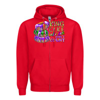 Red king cake calories dont count Zipper Hoodie - RacoonDesign