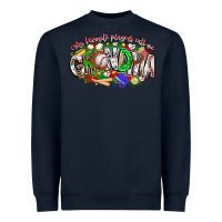 Navy my favorite platers call me grandma baseball Heavyweight Sweatshirt - CowhideDigitalArt