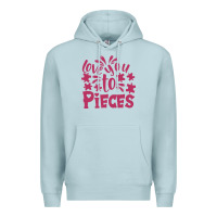 Blue Mist love you to pieces Premium Hoodie - CowhideDigitalArt