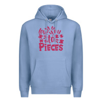 Colony Blue love you to pieces Premium Hoodie - CowhideDigitalArt