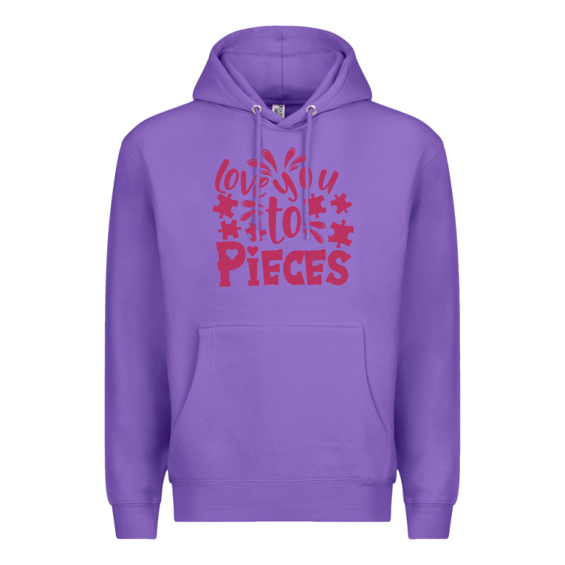 Love You To Pieces Premium Hoodie by CowhideDigitalArt | Teevron